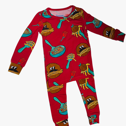 Spaghetti & Meatballs Two Piece Pajama Set