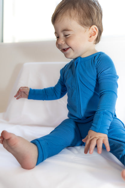 Ribbed - Onesie Blue