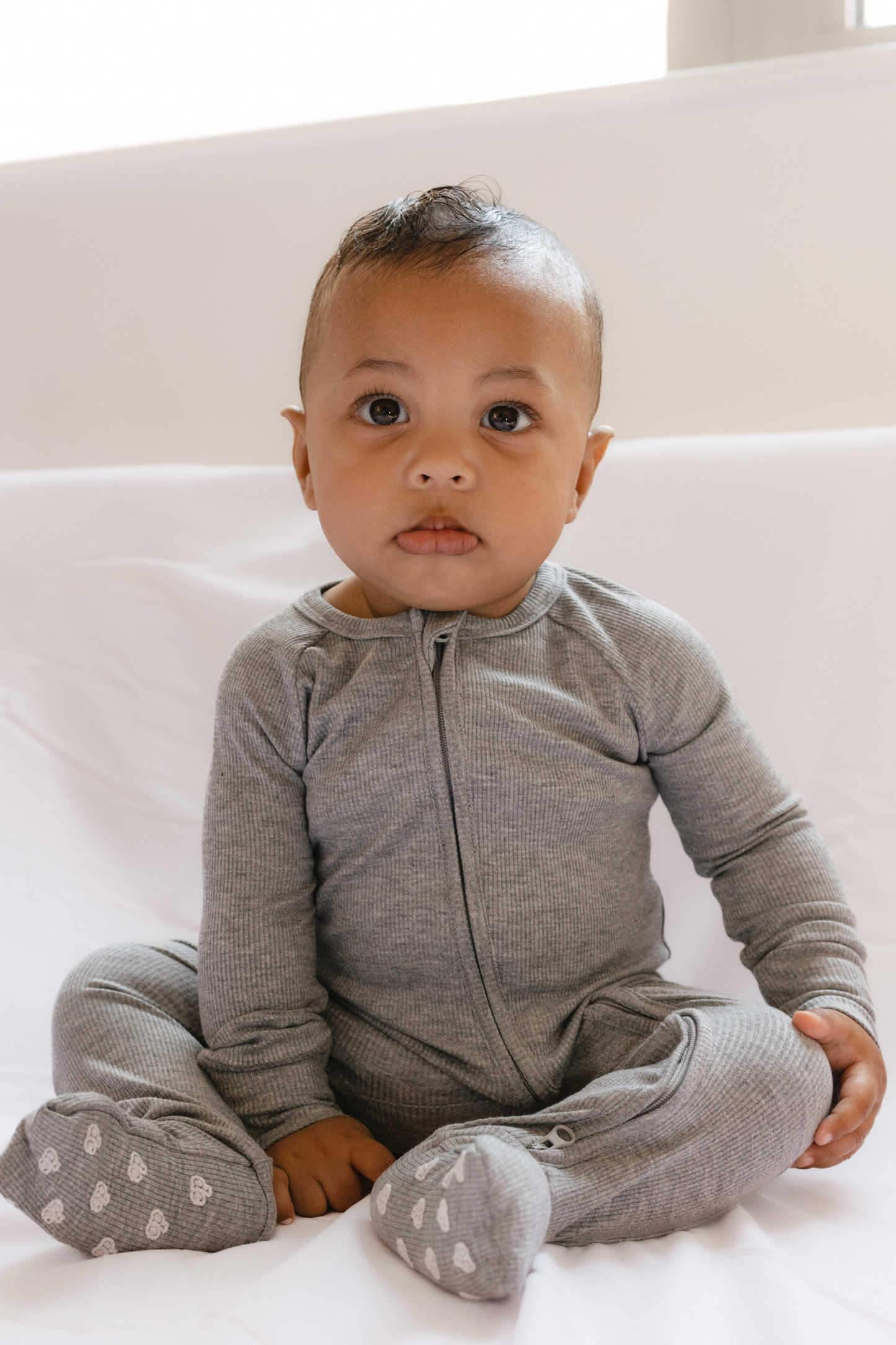 Ribbed - Onesie Grey